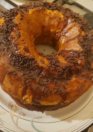 Una foto de Torta de naranja mojada