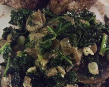 Update, Make Recipe Feta Creamed Kale with Mushrooms Practical Delicious