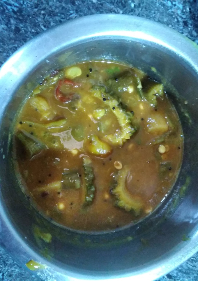 நாட்டு காய்கறி புளிக் குழம்பு செய்முறை முக்கிய புகைப்படம்