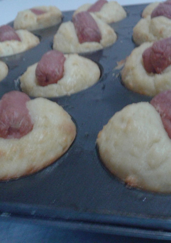 Una foto de Cup cakes salados de salchicha y queso