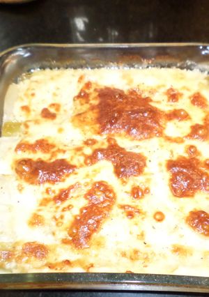 Una foto de Puerros espárragos gratinados