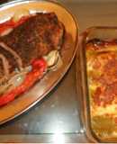 Peceto a las especias con puerros gratinados