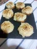 Mini tostas de brandada de bacalao