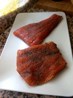 Una foto de Salmón marinado