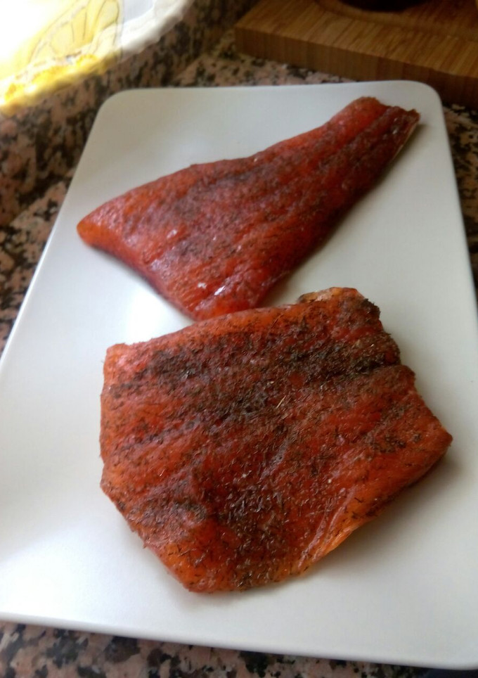 Una foto de Salmón marinado