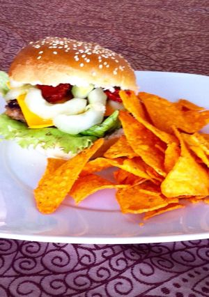 Una foto de Hamburguesa de carne de res 