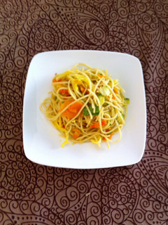 Una foto de Spaghetti con verduras