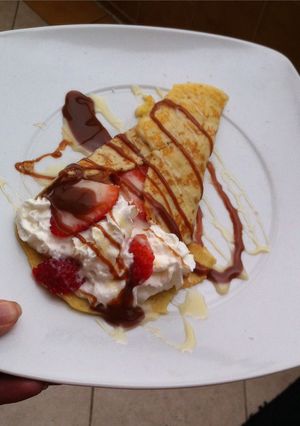Una foto de Crepas de frutos rojos