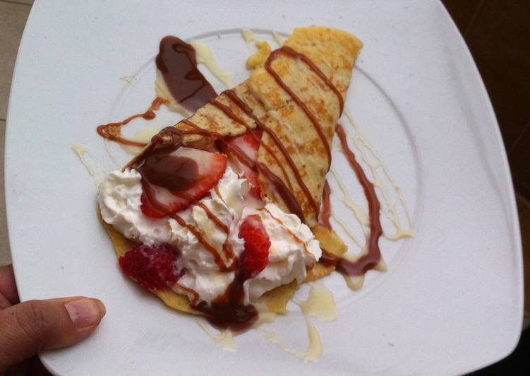 Crepas de frutos rojos