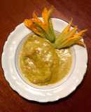 Pescado en salsa de flor de calabaza
