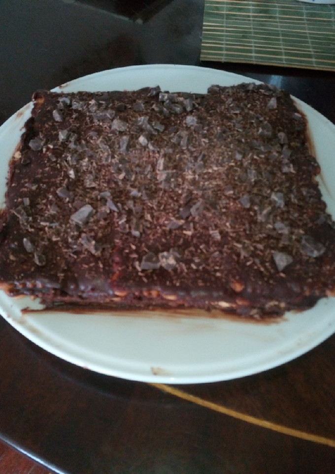 Una foto de Tarta de galletas y chocolate