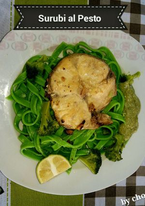 Una foto de Pescado al pesto