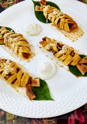 A picture of Mushroom masala snack.