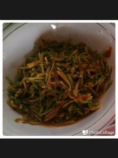 Foto resep Bunga pepaya udang rebon tumis pedas