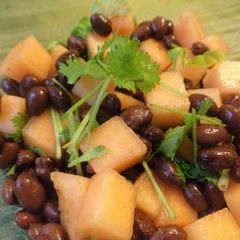 A picture of Black Bean and Cantaloupe Salad.