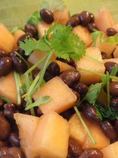 A picture of Black Bean and Cantaloupe Salad.