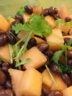 A picture of Black Bean and Cantaloupe Salad.