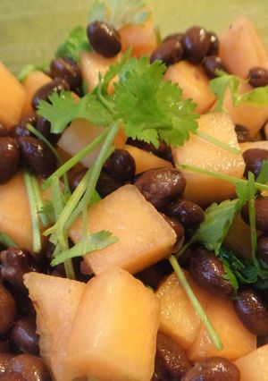 A picture of Black Bean and Cantaloupe Salad.