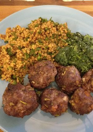 A picture of SW Moroccan Meatballs & Couscous.