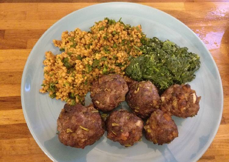 Simple Way to  SW Moroccan Meatballs &amp; Couscous