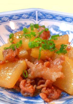 A picture of Easy and Delicious! Sweet and Spicy Pork Belly with Daikon.