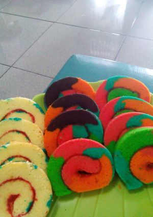 Foto resep Bolu gulung rainbow