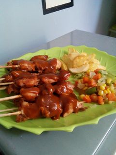 Foto resep Stik sate oven with barbeque saus