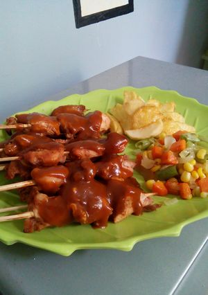 Foto resep Stik sate oven with barbeque saus