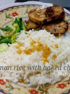 Foto resep Hainan Rice with Baked Chicken