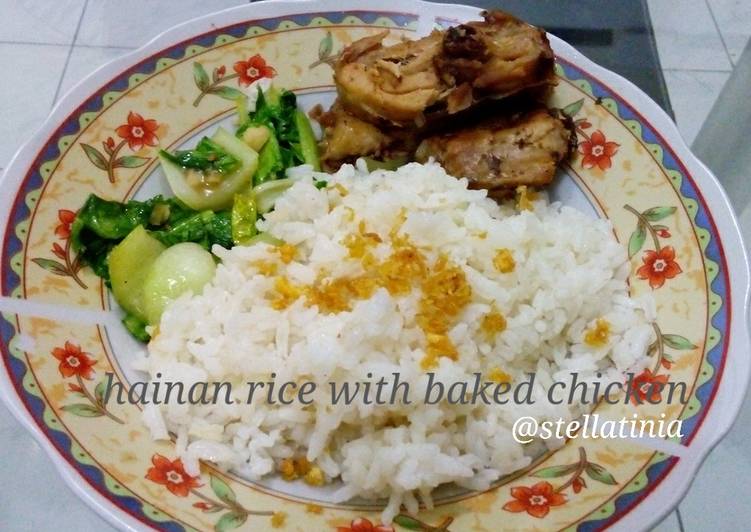 Cara Memasak Hainan Rice With Baked Chicken Yang Gurih