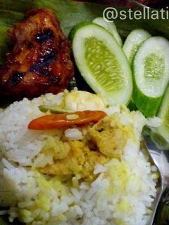 Foto resep Nasi bakar ayam & telur puyuh
