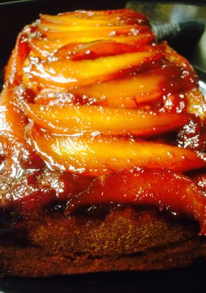 A picture of Upside Down Mango Cake.