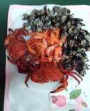 Mariscada de marisco cocido