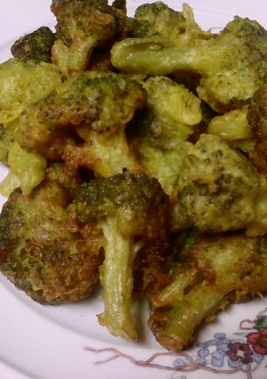 Una foto de Brócoli en tempura
