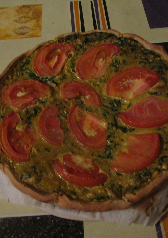 Una foto de Quiche de espinacas