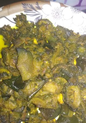 A picture of Bitter gourd brinjal fry.