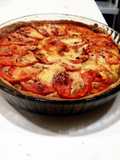 Tarta de champiñones y tomates