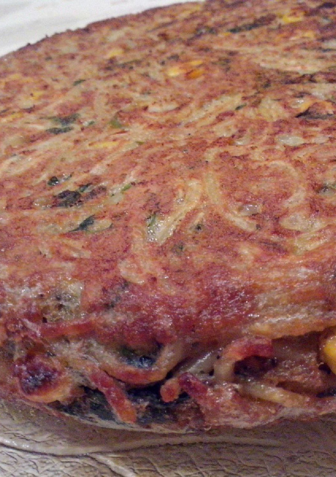 Una foto de Tortilla de fideos
