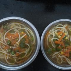 A picture of Veg noodle soup.