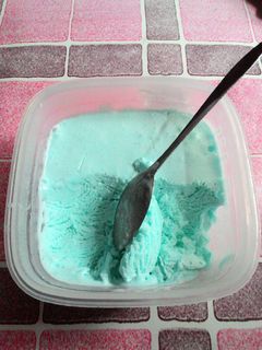 Foto resep ice cream vanila blue simple 