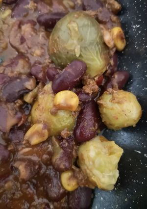Une photo de Chou de Bruxelles façon chili con carne