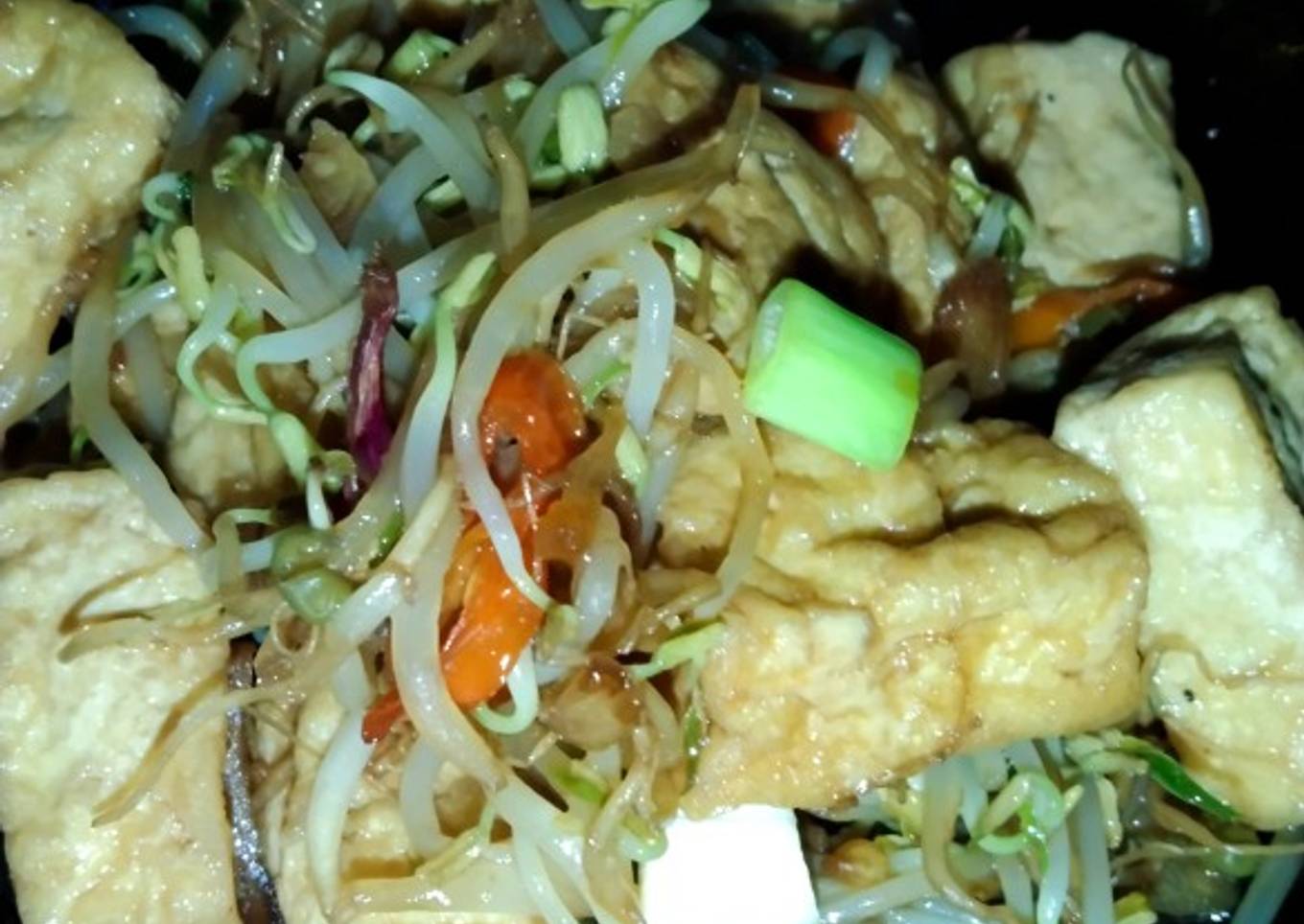 Oseng tahu putih dan taoge