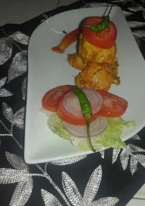 A picture of Chicken tikka.
