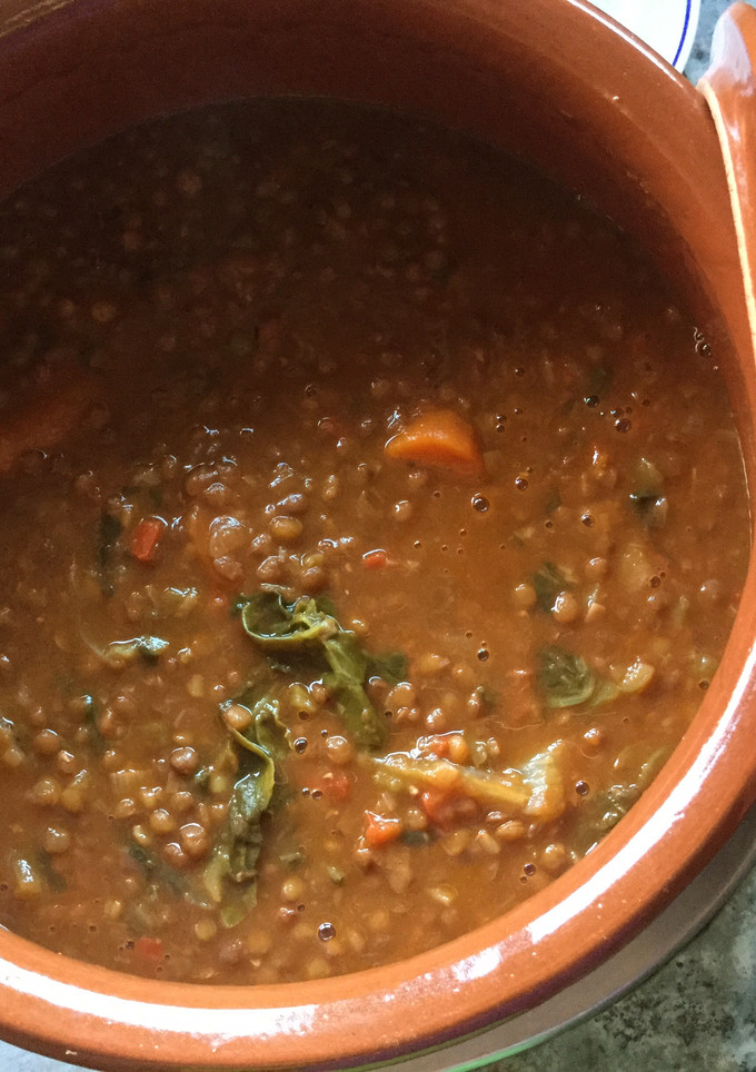 Una foto de Lentejas con verduras
