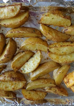 Foto resep Spicy potato wedges