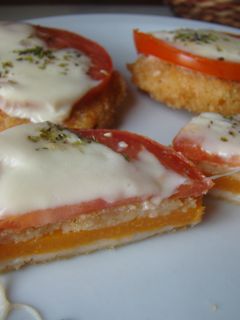 Una foto de Milanesas de Calabaza a la Napolitana