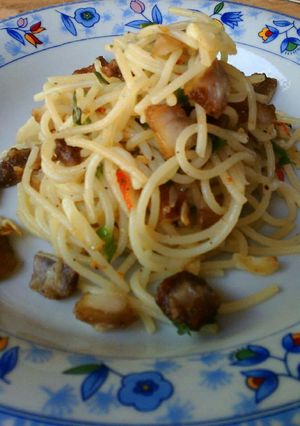 Foto resep Pasta babi pedas asin nyoss