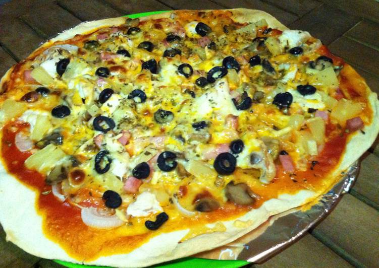 Pizza Rustica Con Pina Receta De Edu Cookpad