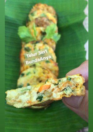 Foto resep Telur dadar nasi 3in1 ala korean