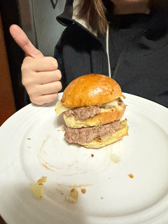 A picture of When your wife says she misses real burger.